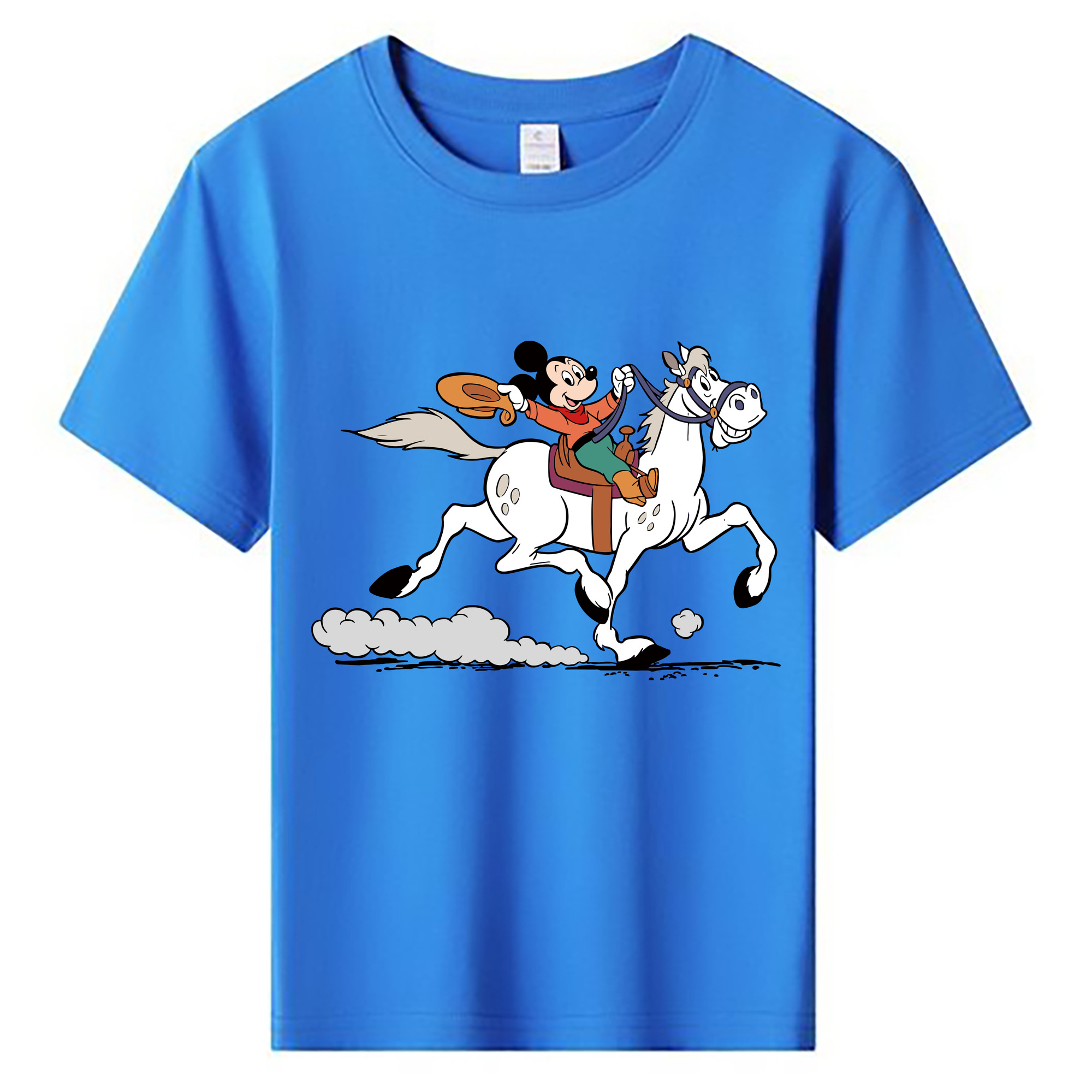 （画像用） ミッキーマウス Mickey Mouse 綿100％キッズTシャツ（フロントプリント）